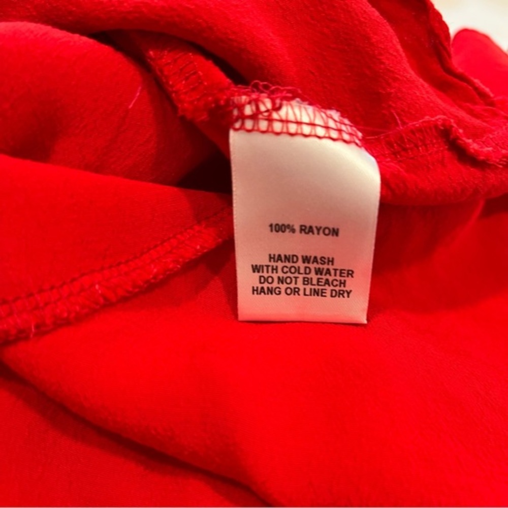 💃🏻Lulus Red Ruffled Up Cold Shoulder Backless Mini Dress‎ - Picture 13 of 13